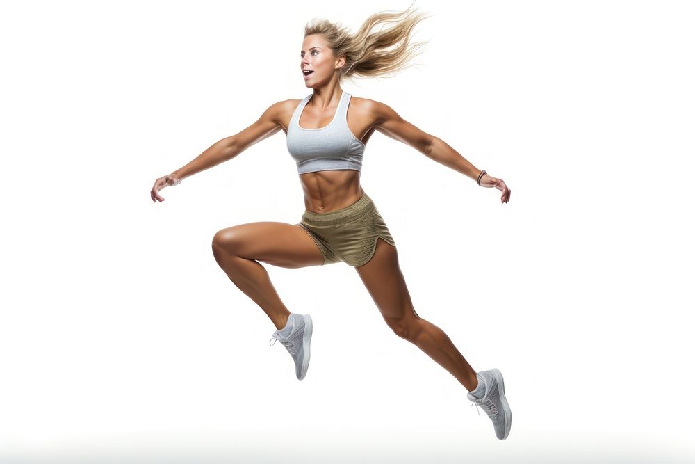 Jumping dancing adult woman. AI generated Image by rawpixel.