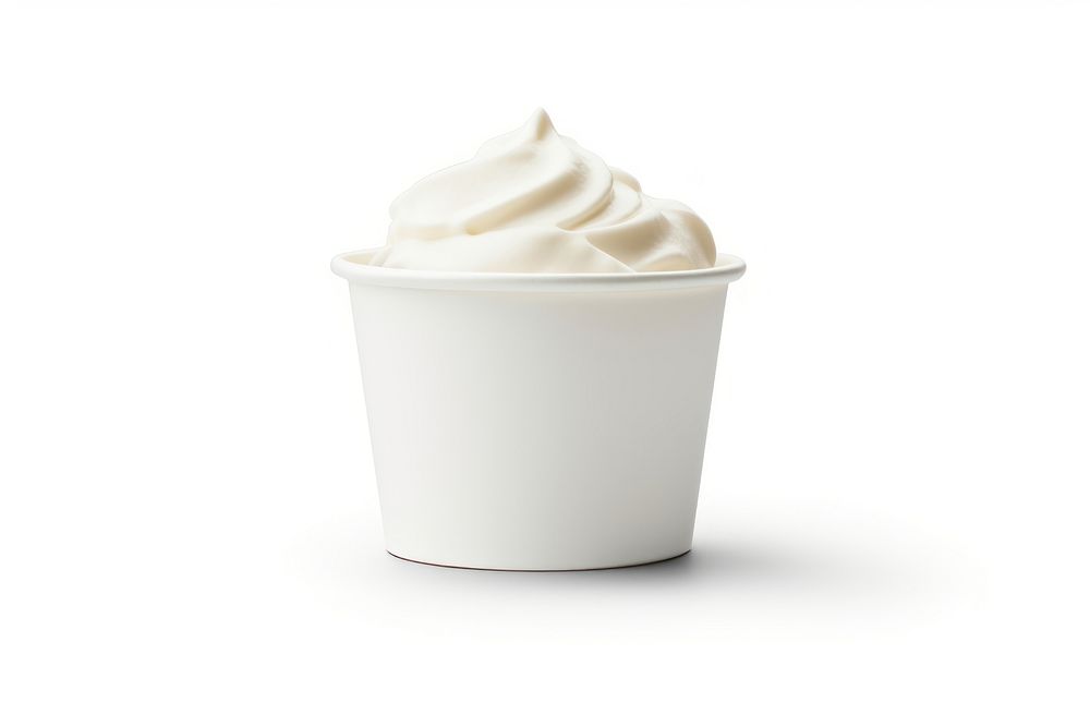 Ice cream container dessert yogurt white. AI generated Image by rawpixel.