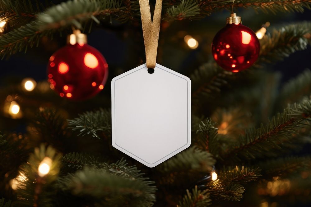 Christmas tag christmas tree anticipation. AI generated Image by rawpixel.