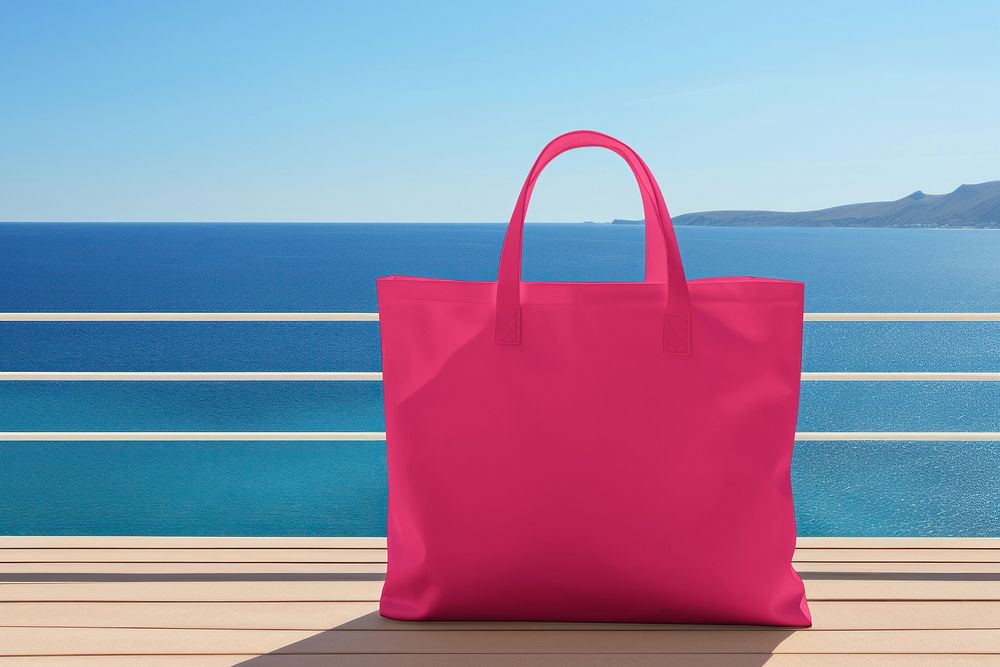 Pink outdoor handbag, design resource
