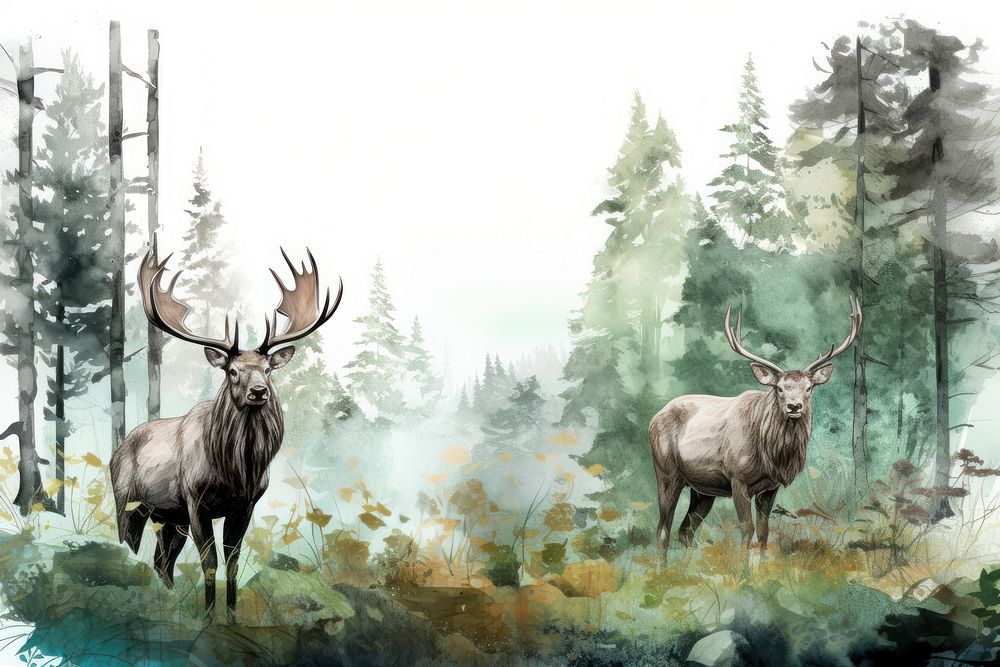 Forest animal wildlife outdoors. AI generated Image by rawpixel.