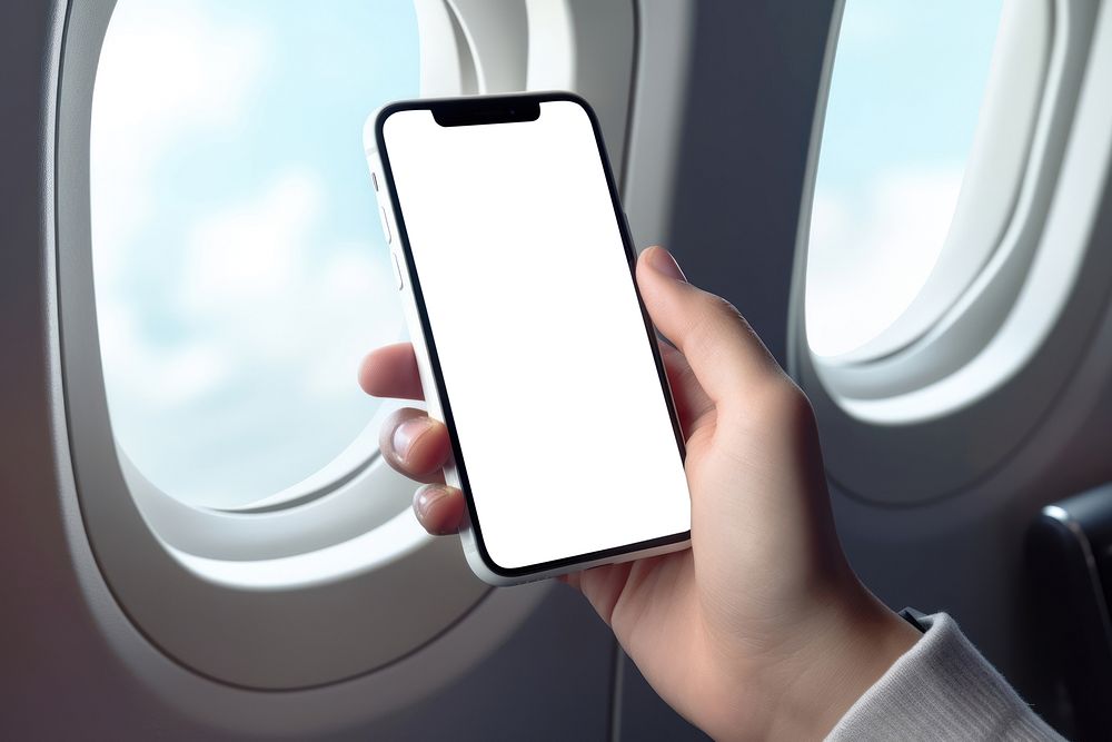 Smartphone airplane vehicle holding. 