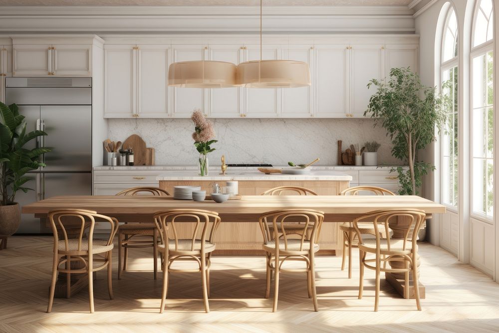 Kitchen table architecture furniture building. | Free Photo - rawpixel