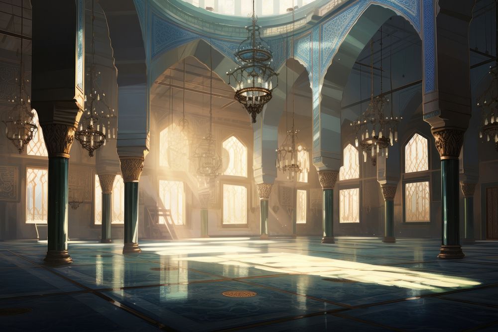 Mosque interior architecture building spirituality. | Premium Photo ...