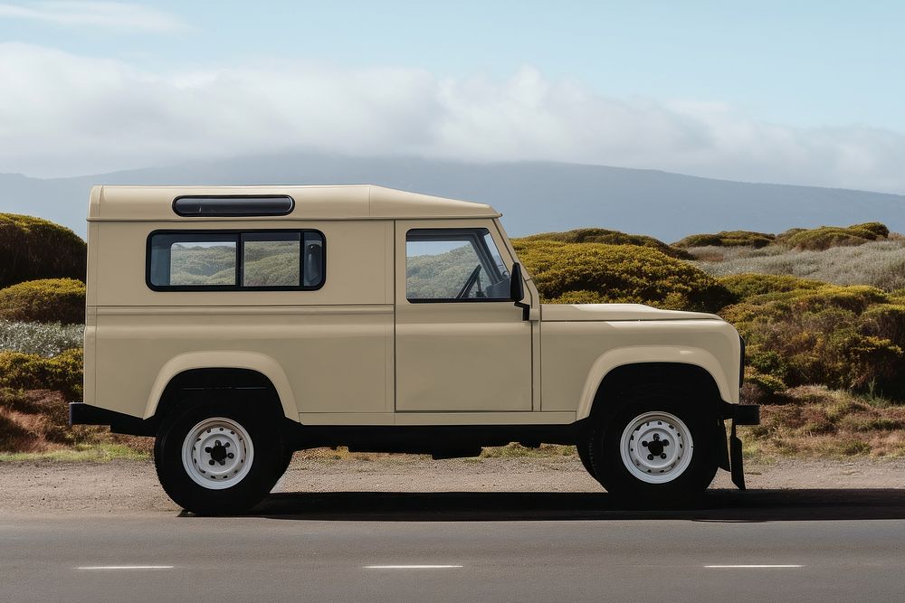 Brown four-wheel drive car, off-road vehicle