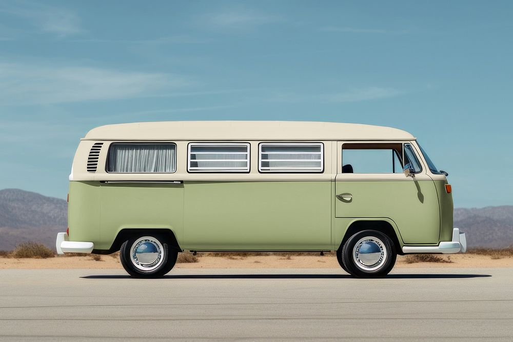 Green microbus, vehicle