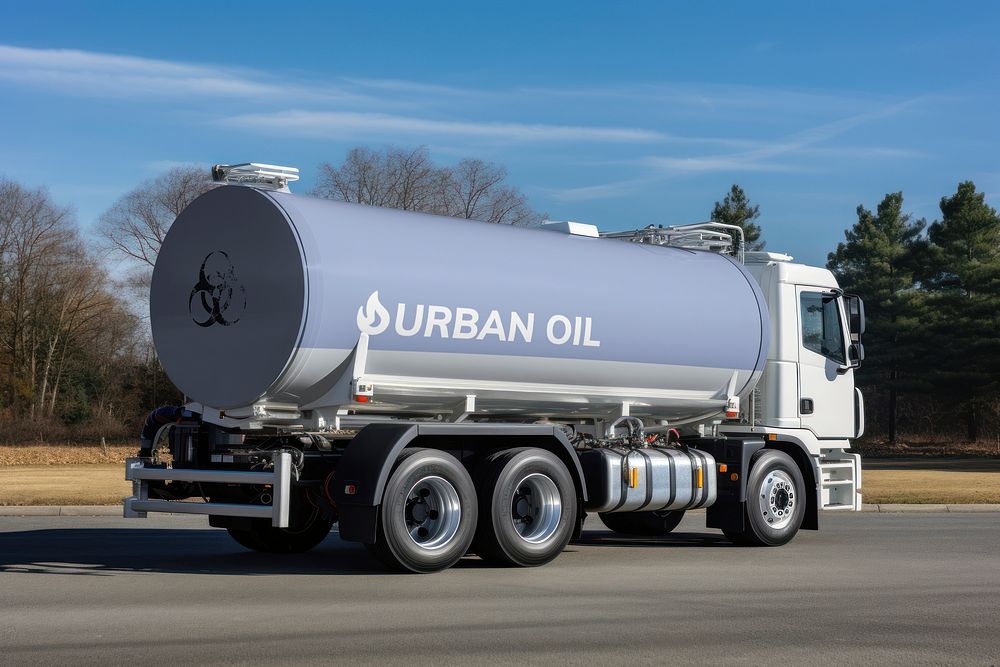 Oil truck mockup, industrial vehicle | Premium PSD Mockup - rawpixel