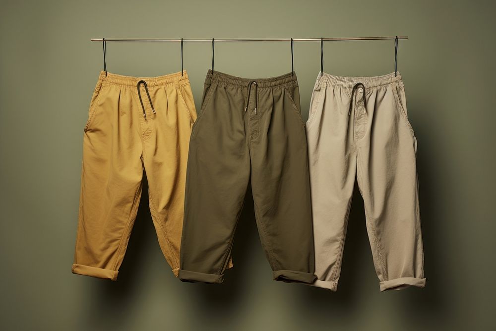 Pants clothing khaki clothesline.