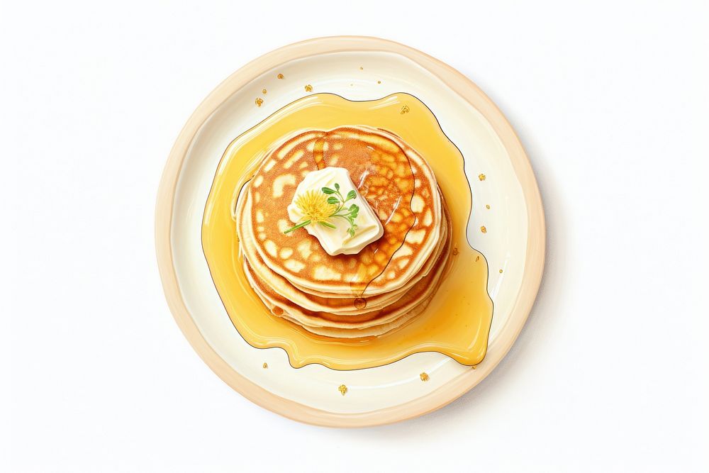 Pancake plate food meal. AI generated Image by rawpixel.