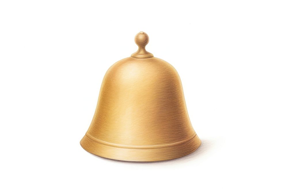 Bell gold white background investment. AI generated Image by rawpixel.