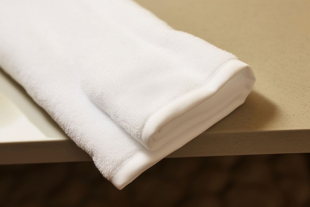 White terry towel textile paper bed. AI generated Image by rawpixel.