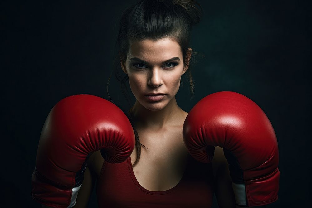 Portrait sports boxing adult. AI generated Image by rawpixel.