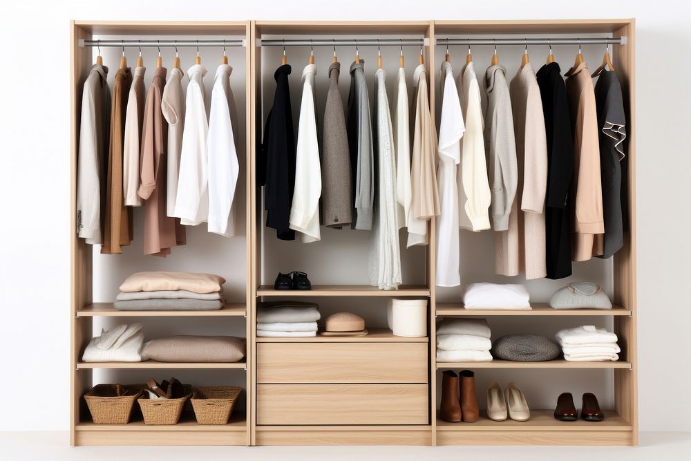 Wardrobe furniture closet room. AI generated Image by rawpixel.
