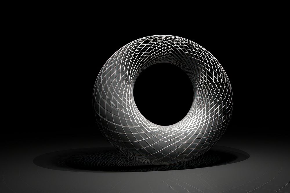 Wireframe torus shape sphere geometric shape simplicity. 