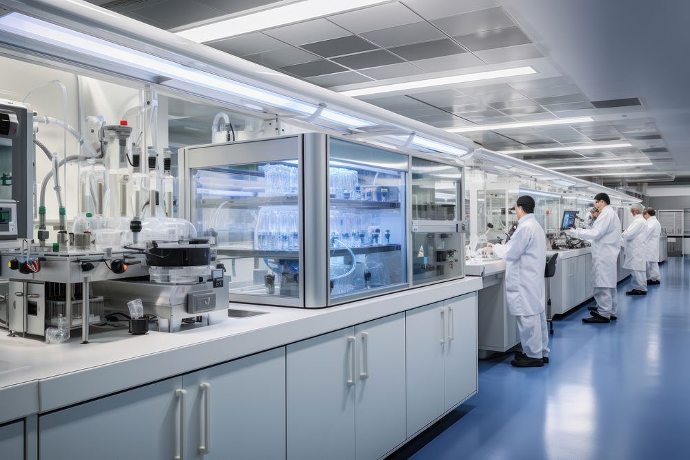 High-tech biotech facility laboratory scientist biotechnology. AI generated Image by rawpixel.