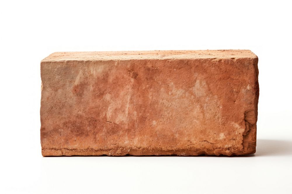 Brick rock white background rectangle. AI generated Image by rawpixel.