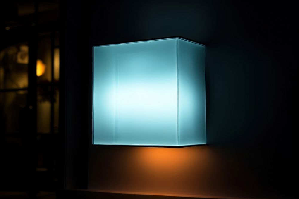 Square light box lighting lamp wall. 