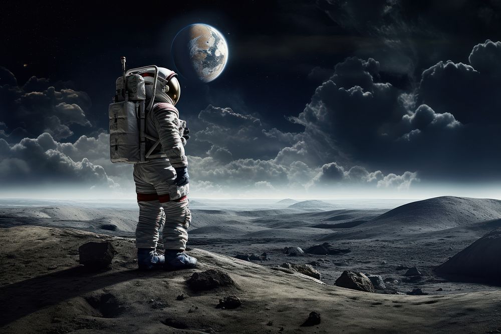 Astronaut moon astronomy outdoors. 