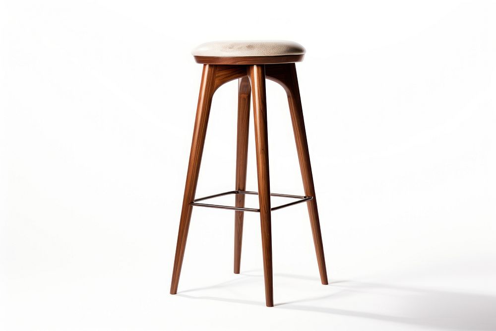 Bar stool furniture white background chair. AI generated Image by rawpixel.