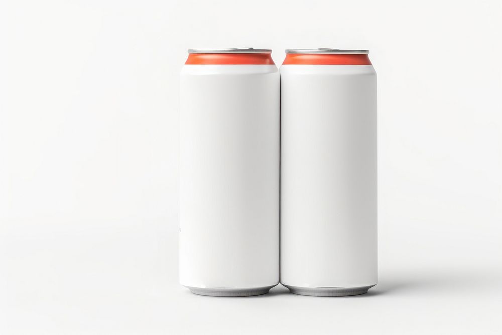 Beer cans drink white background refreshment. AI generated Image by rawpixel.
