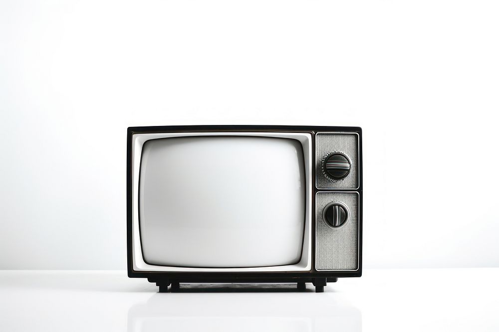 Old television screen white background electronics. AI generated Image by rawpixel.