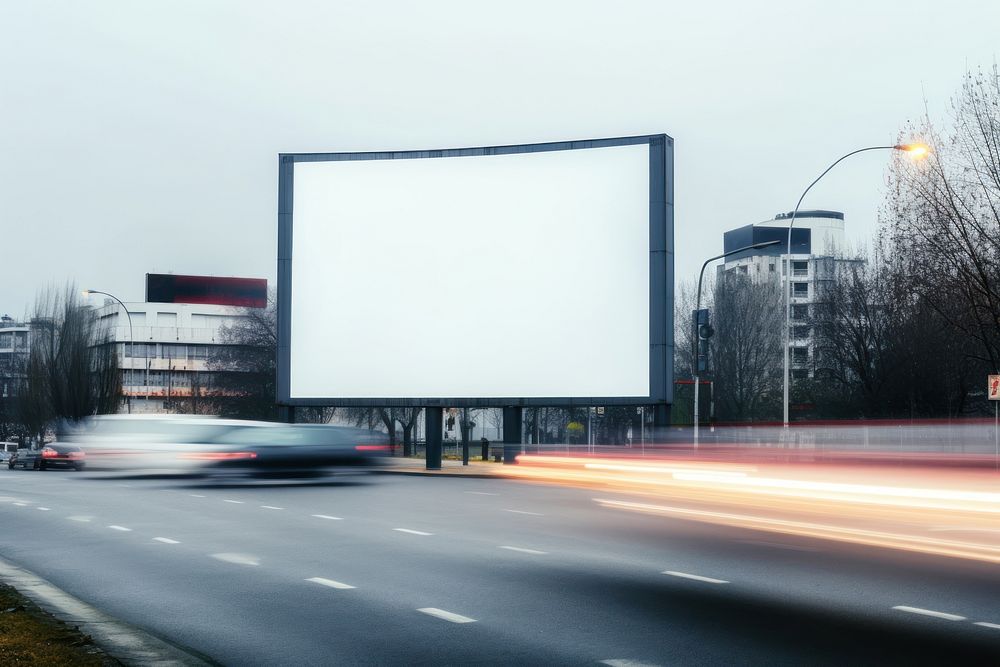 Blank billboard vehicle road car. AI generated Image by rawpixel.