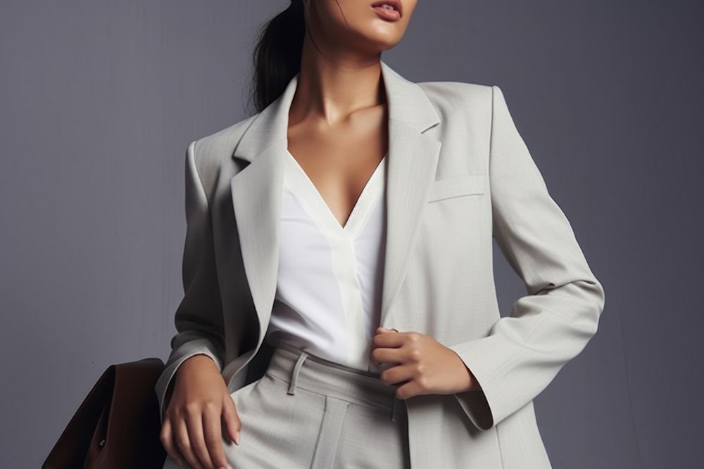 White suit jacket blazer coat. AI generated Image by rawpixel.