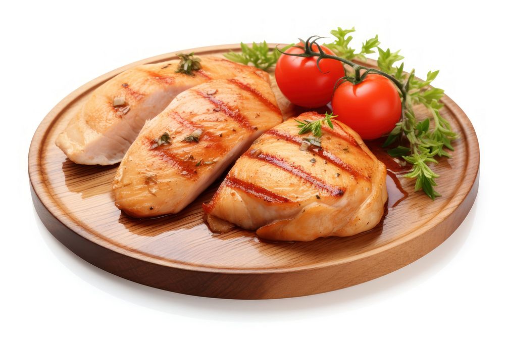 Chicken Breast Steak food seafood plate. AI generated Image by rawpixel.