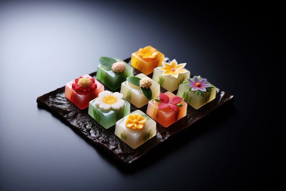 Japanese sweets sushi food meal.