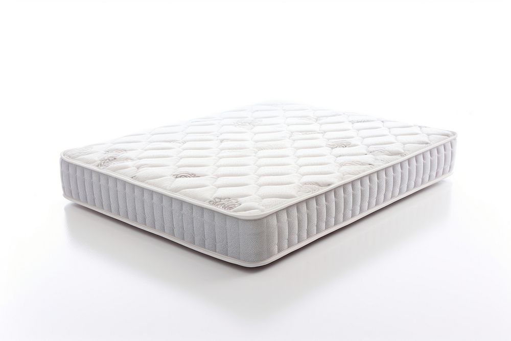 Mattress white bed white background. 