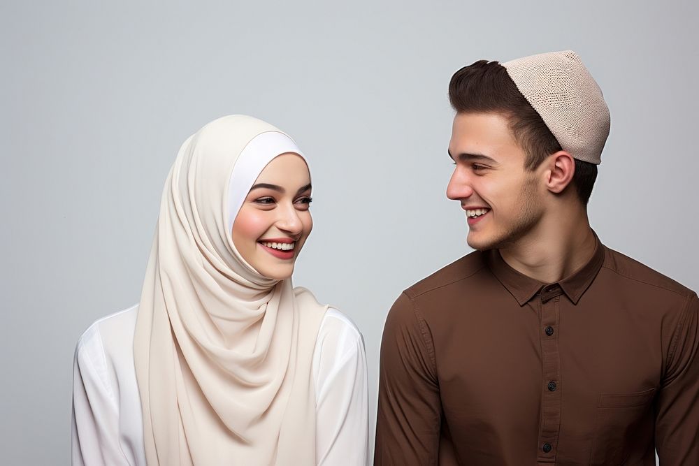 Muslim students adult togetherness happiness. AI generated Image by rawpixel.