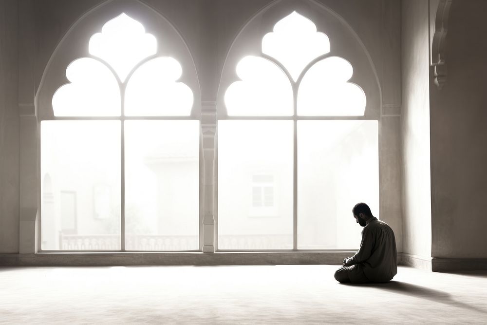 Praying light adult contemplation.