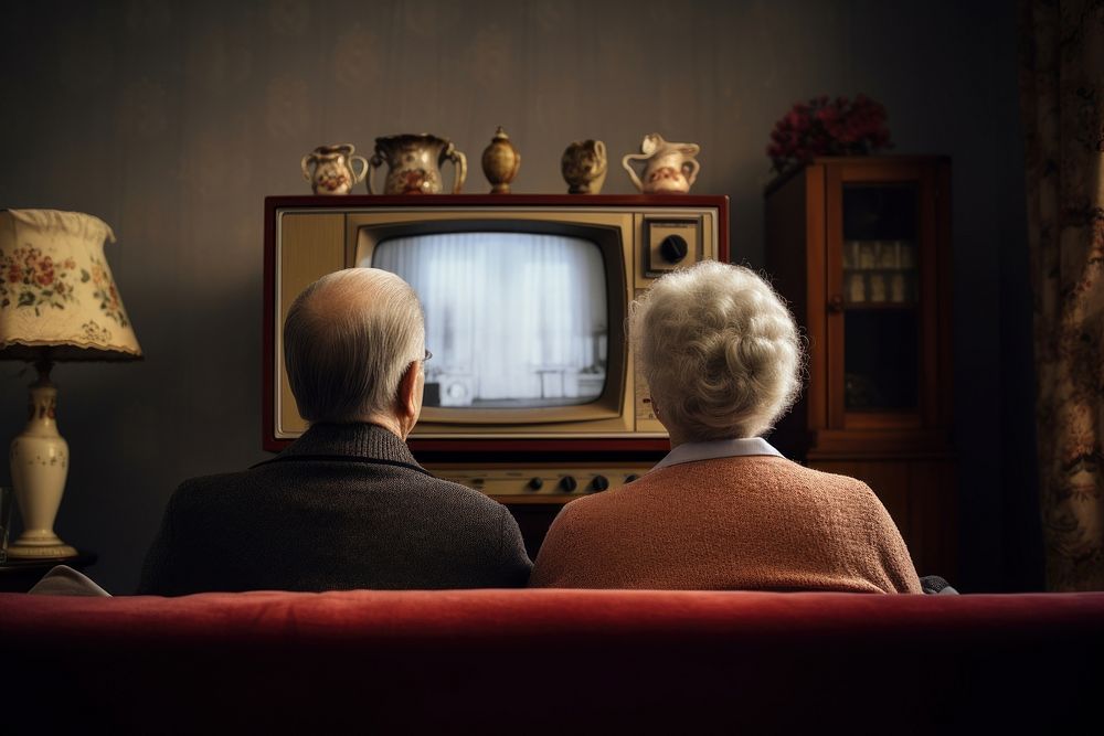 Television adult togetherness living room. AI generated Image by rawpixel.