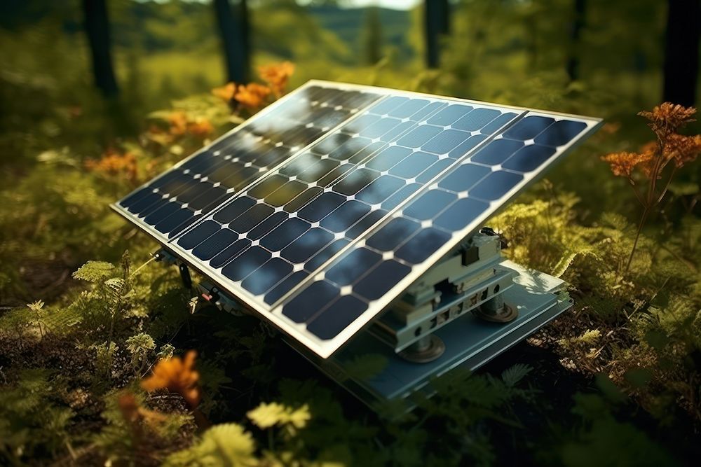 Solar cell outdoors electricity technology. AI generated Image by rawpixel.