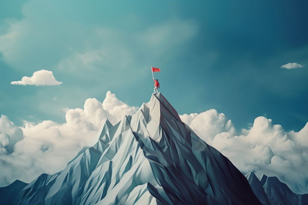 Mountain outdoors nature peak. AI generated Image by rawpixel.