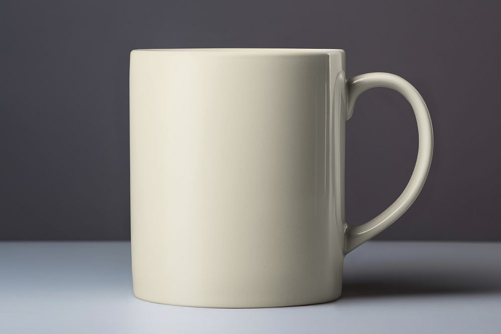 Beige coffee mug with blank space