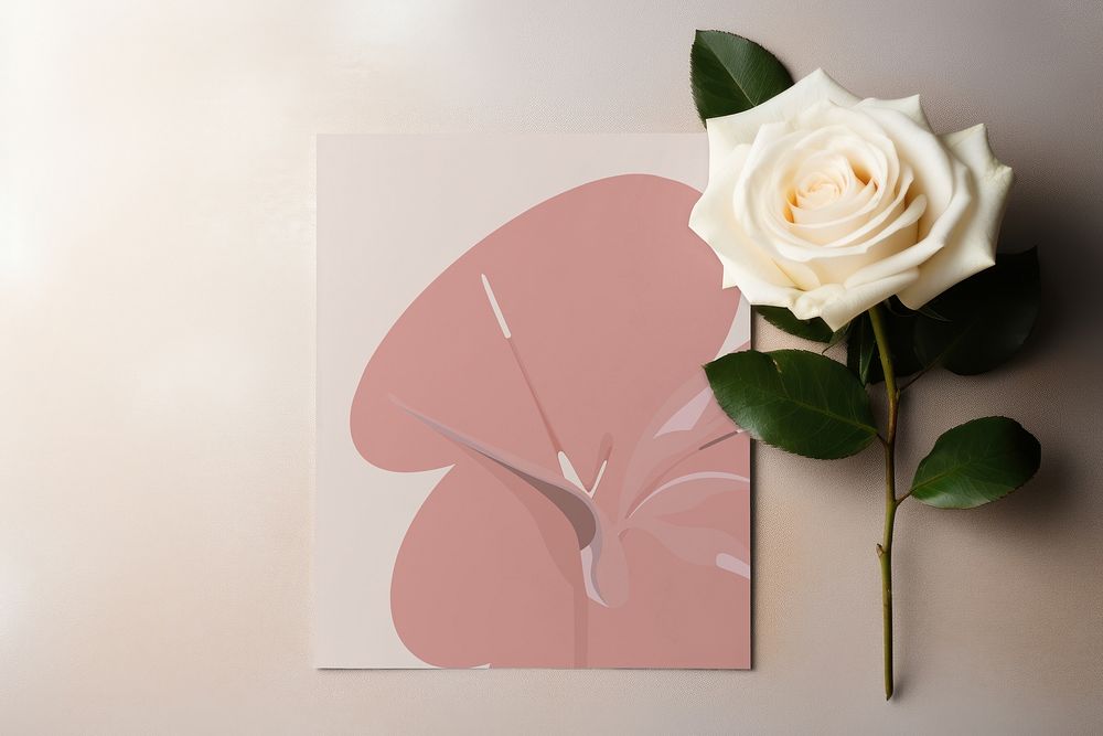 Aesthetic floral card with design space