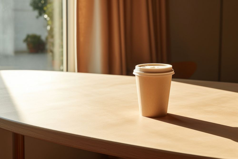 Coffee cup furniture lighting window. AI generated Image by rawpixel.