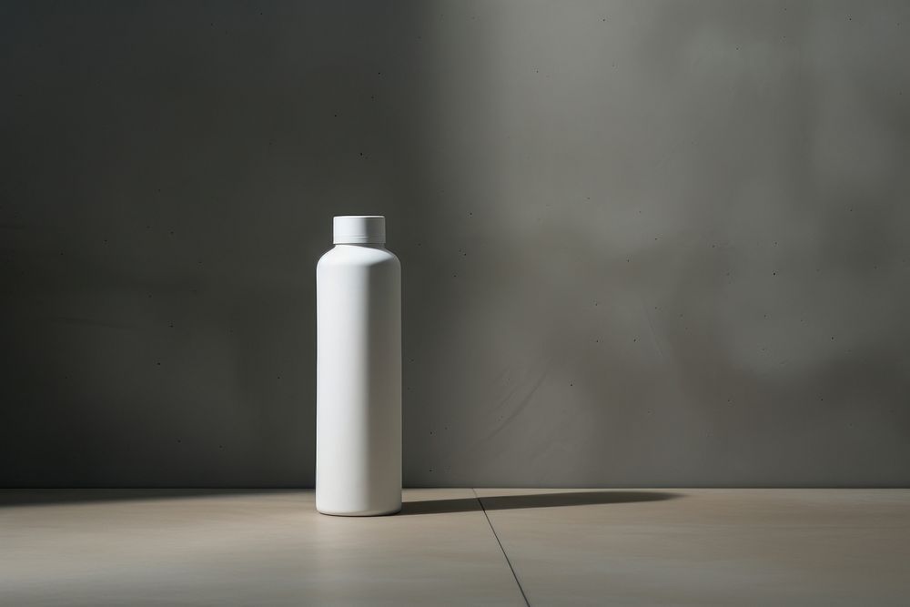 Cylinder bottle white container. AI generated Image by rawpixel.