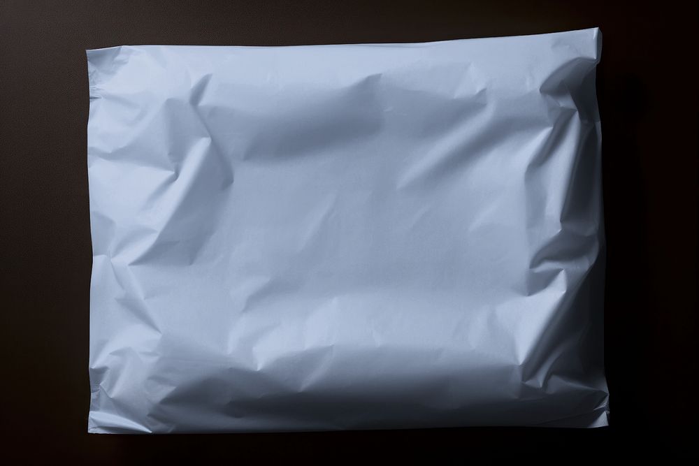 Plastic mailing bag with blank space