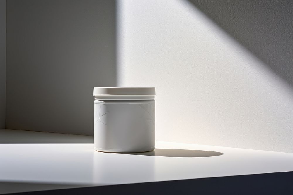 Powder tub cylinder container porcelain. AI generated Image by rawpixel.