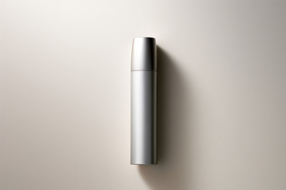 Cosmetics cylinder silver bottle. AI generated Image by rawpixel.