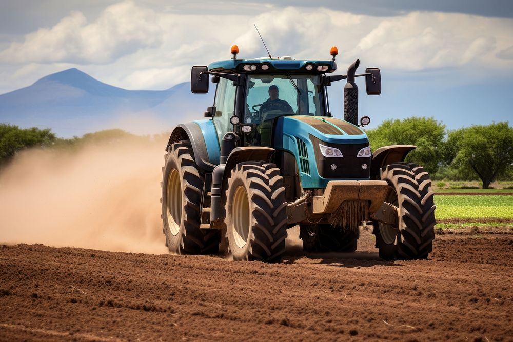 Robust tractor field agriculture outdoors. AI generated Image by rawpixel.
