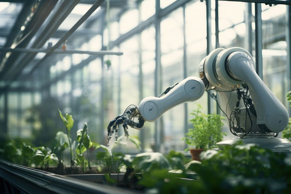 Advanced greenhouse plant technology gardening. AI generated Image by rawpixel.