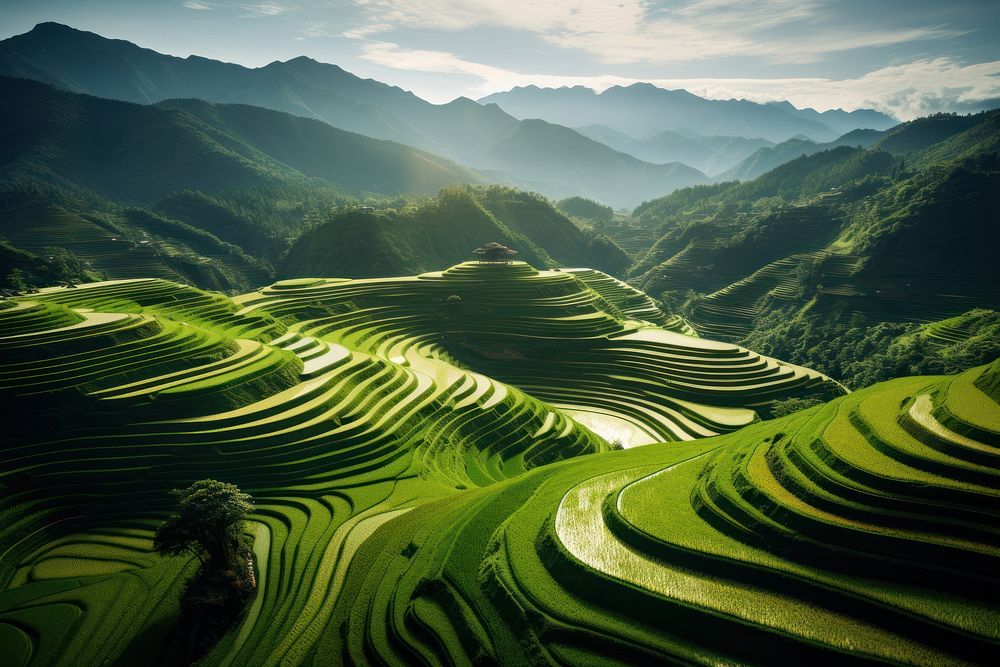 Nature field landscape outdoors. 