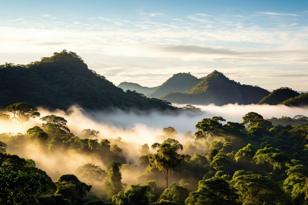 Rainforest landscape tree rainforest outdoors. 