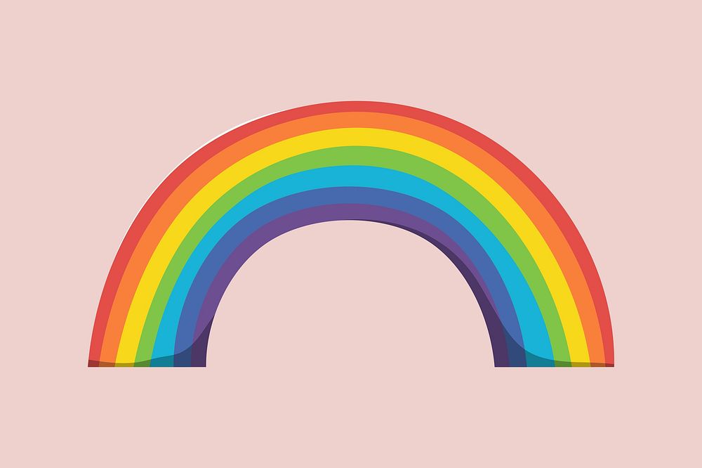 Rainbow arch, aesthetic illustration vector