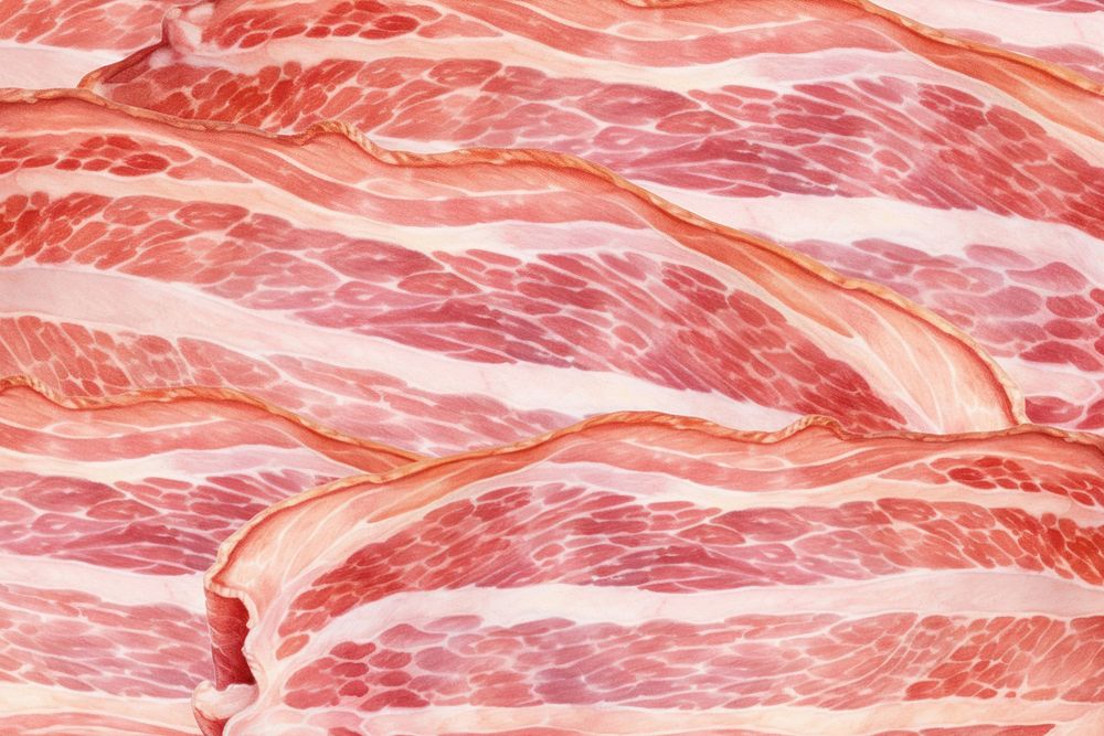 Bacon stripes background, food digital art