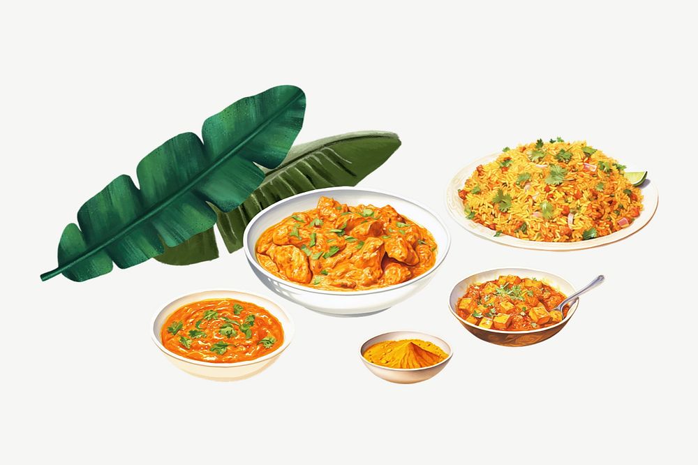 Indian food digital art