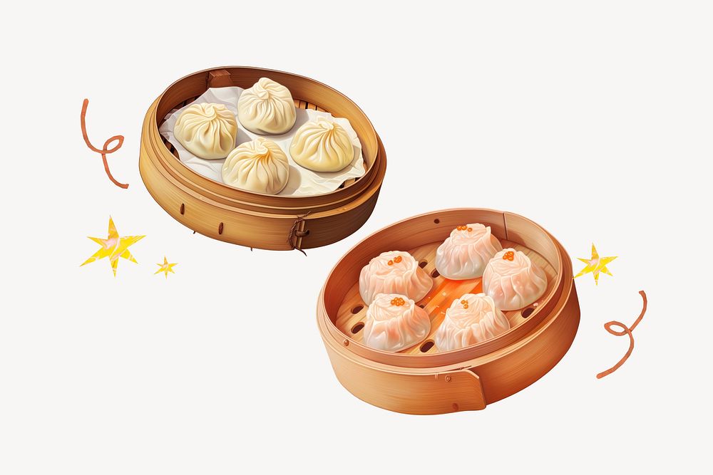 Chinese xiaolongbao, food digital art